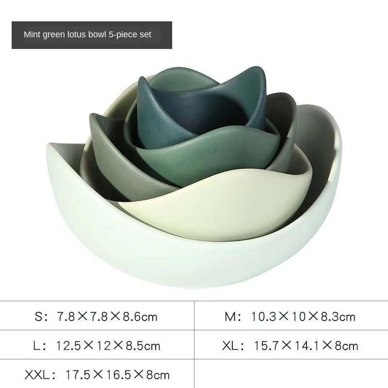 Lotus Inspired Bowl Dishes And Plates Sets