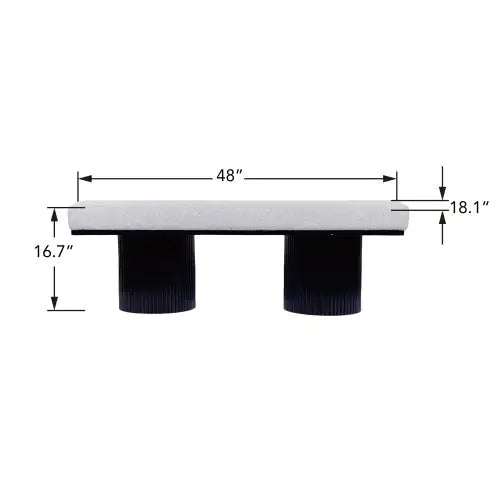 Boucle Sofa Bench With Black Chunky Legs