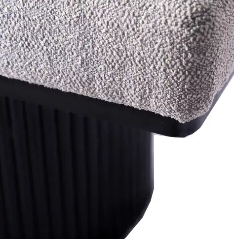 Boucle Sofa Bench With Black Chunky Legs