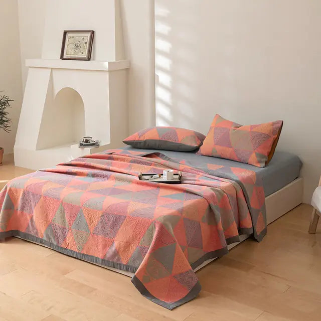 Summer Cotton Luxury Quilt + Pillow Cover Set