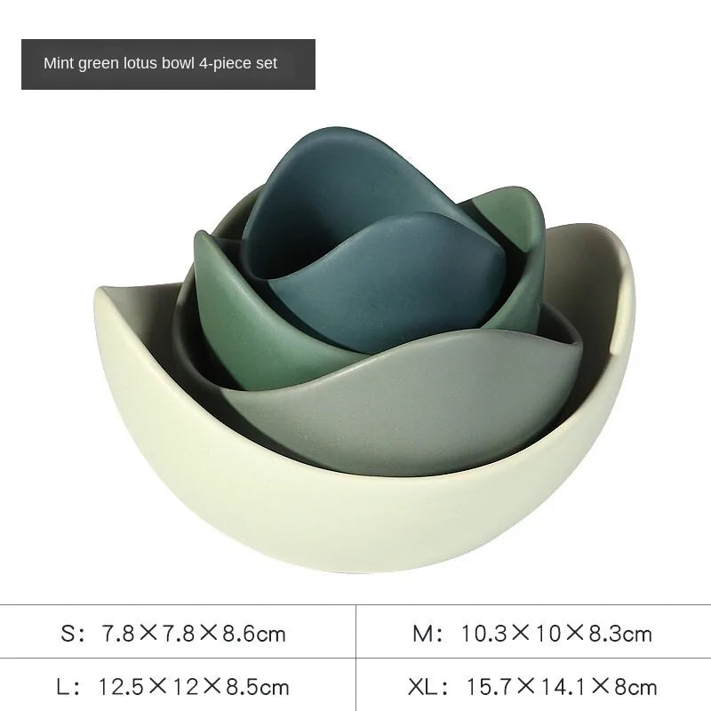 Lotus Inspired Bowl Dishes And Plates Sets
