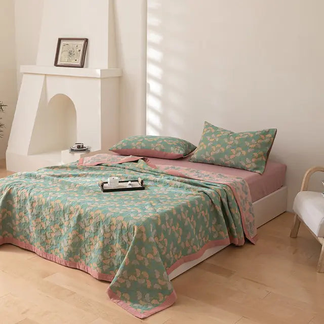 Summer Cotton Luxury Quilt + Pillow Cover Set