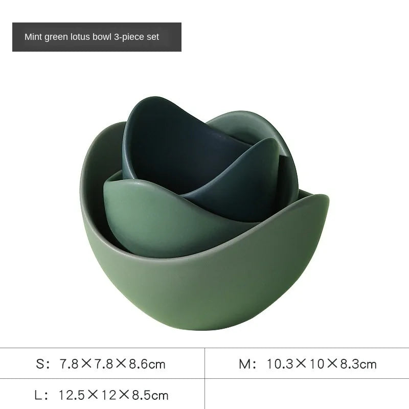 Lotus Inspired Bowl Dishes And Plates Sets