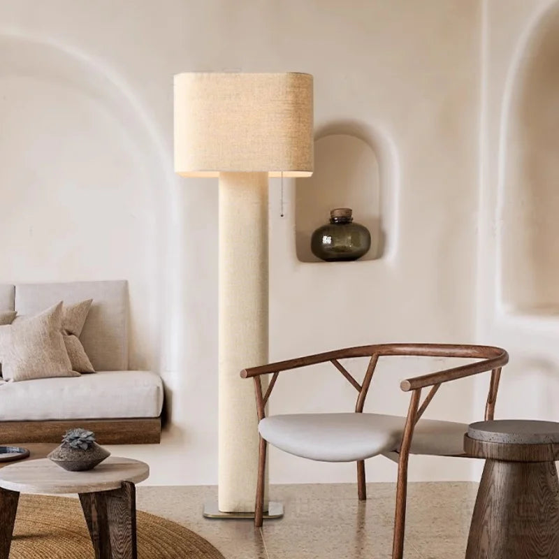 Floor or Table Lamp Fabric Body and Shade