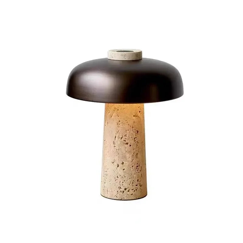 Natural Travertine Nordic Table Lamp