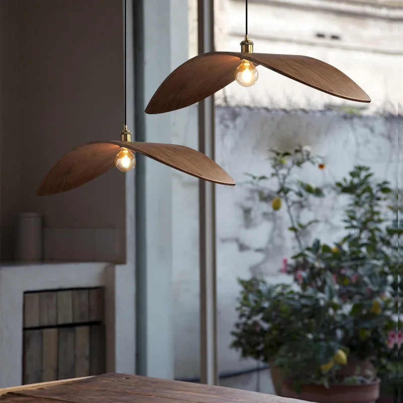 Solid Wood Pendant Wall Light