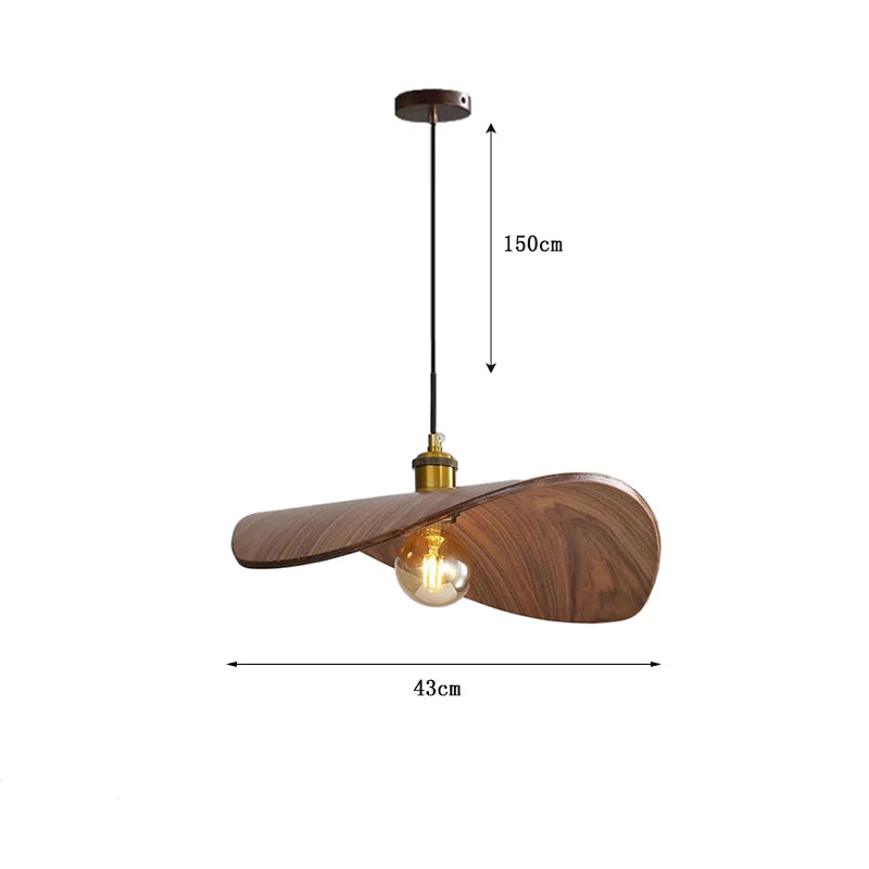 Solid Wood Pendant Wall Light