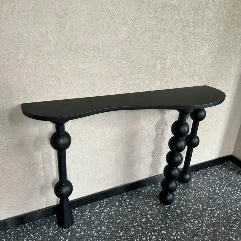 Aged Solid Wood Entryway Console Table