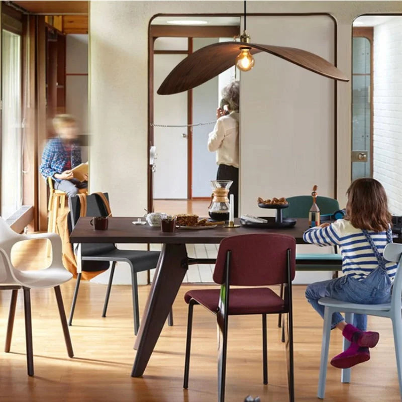 Solid Wood Pendant Wall Light