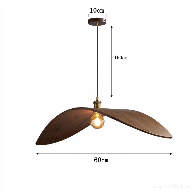 Solid Wood Pendant Wall Light