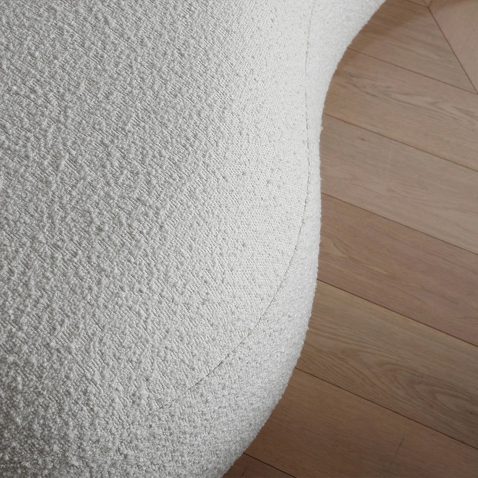 Italian Boucle Modern Curved Sofa