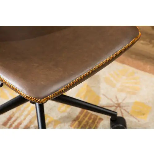Faux Leather Office Chair - Antique Brown