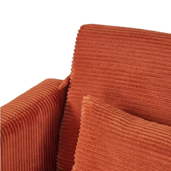 Orange Corduroy Sofa