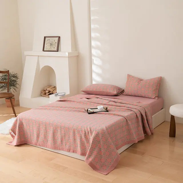 Summer Cotton Luxury Quilt + Pillow Cover Set