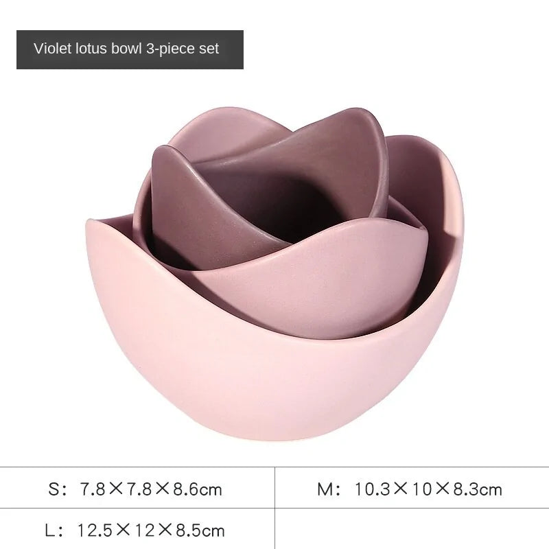 Lotus Inspired Bowl Dishes And Plates Sets