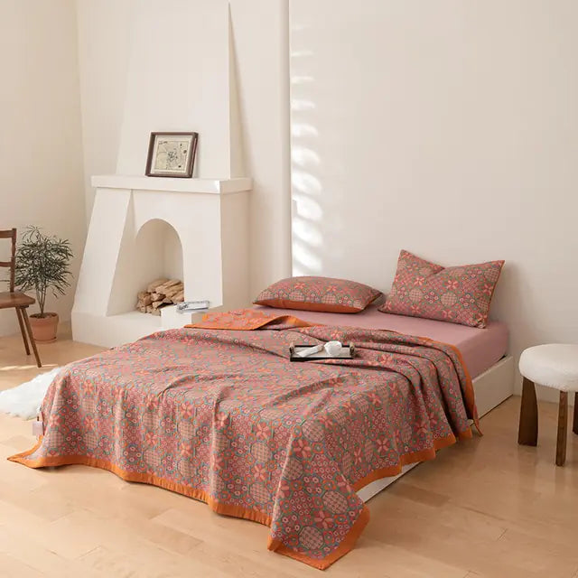 Summer Cotton Luxury Quilt + Pillow Cover Set