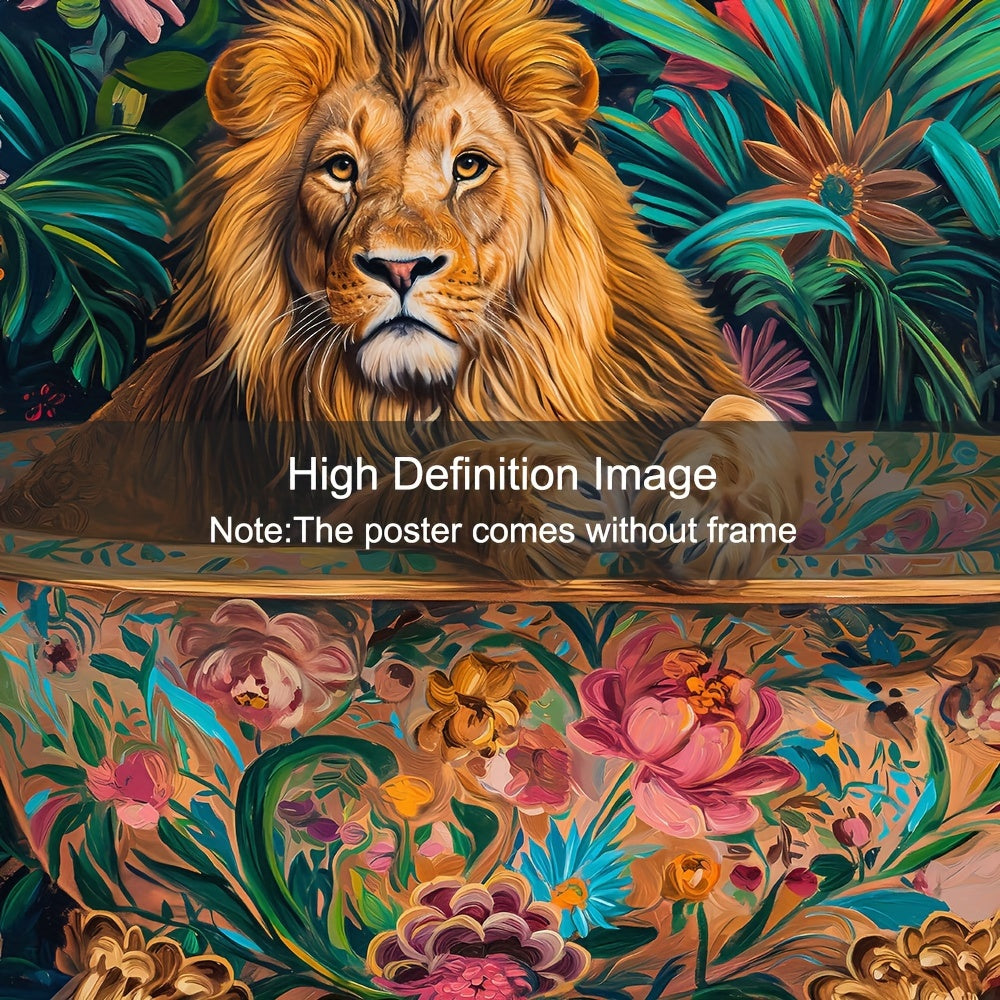 Lion & Leopard in Bathtubs - Wall Art Set of 2