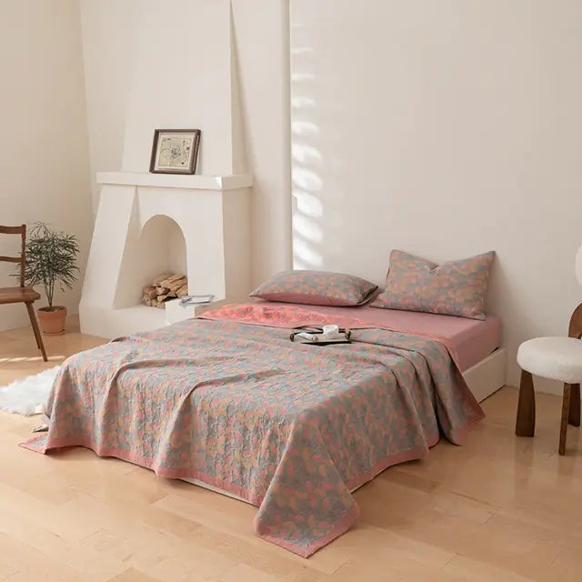 Summer Cotton Luxury Quilt + Pillow Cover Set