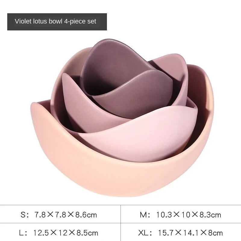 Lotus Inspired Bowl Dishes And Plates Sets