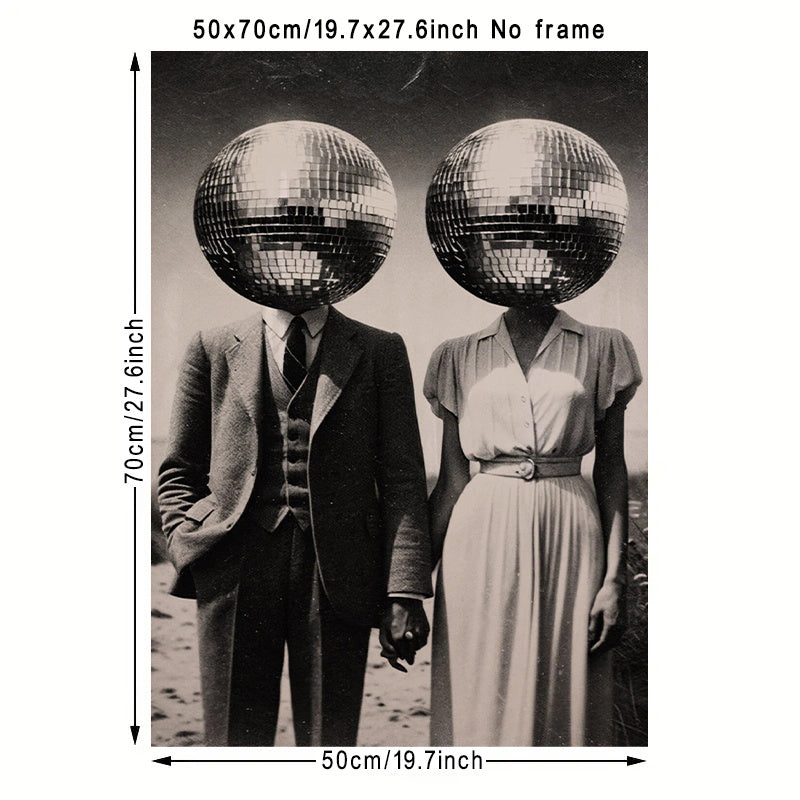 Retro Disco Ball - Wall Art Print