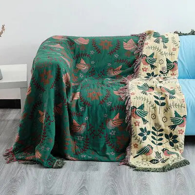 Bird - Cotton Throw Blanket