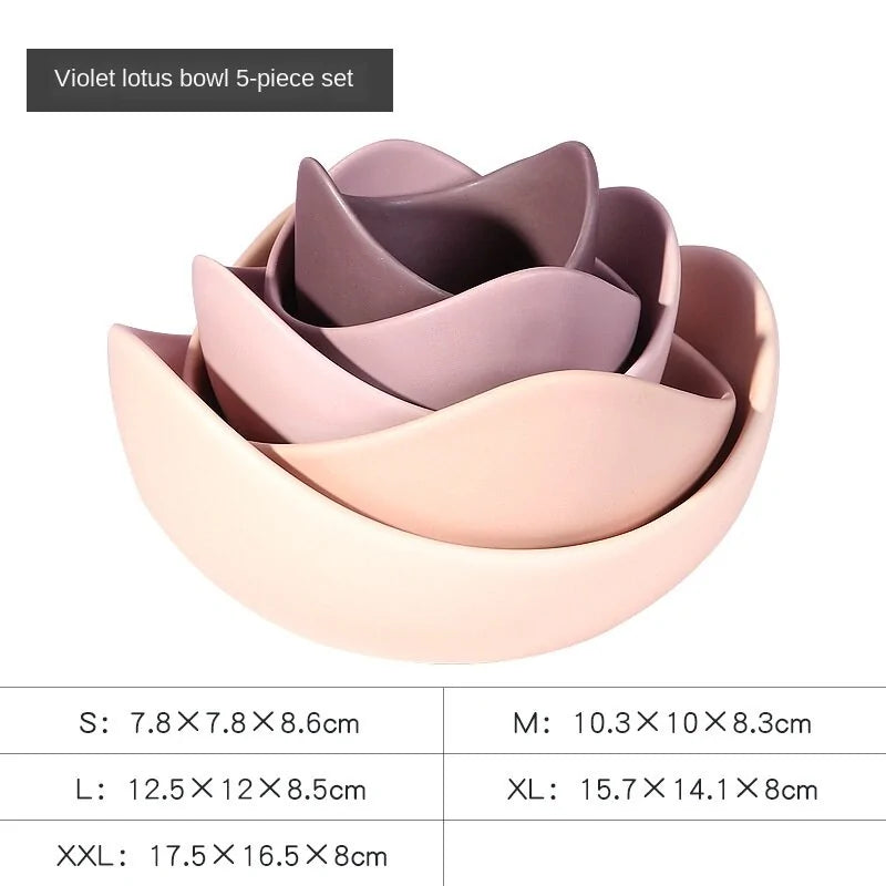 Lotus Inspired Bowl Dishes And Plates Sets