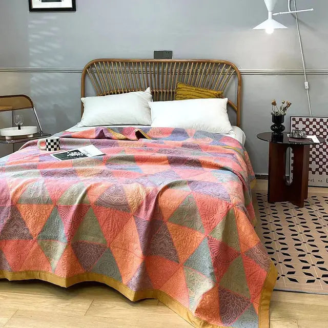 Summer Cotton Luxury Quilt + Pillow Cover Set