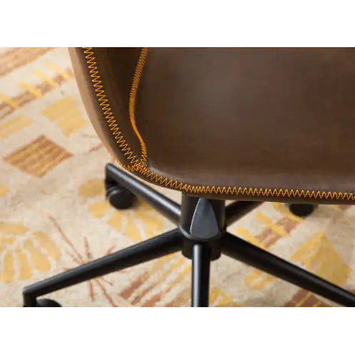 Faux Leather Office Chair - Antique Brown