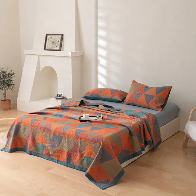 Summer Cotton Luxury Quilt + Pillow Cover Set