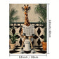 Giraffe on Toilet  - Wall Art