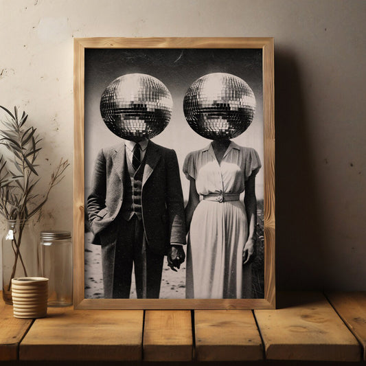 Retro Disco Ball - Wall Art Print