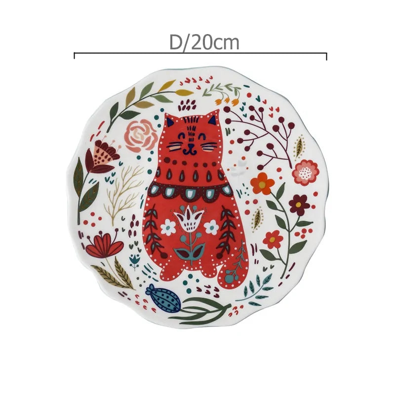 Hand-painted Charming Glazed Dinner Plate