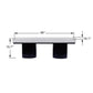 Boucle Sofa Bench With Black Chunky Legs