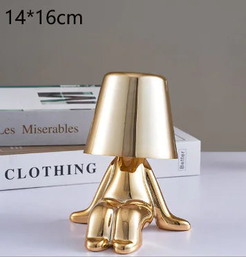 Cute Golden Man  - Cordless Table Lamp