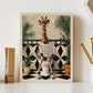 Giraffe on Toilet  - Wall Art
