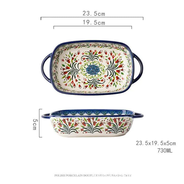 Hand painted Dinnerware Bakeware Set