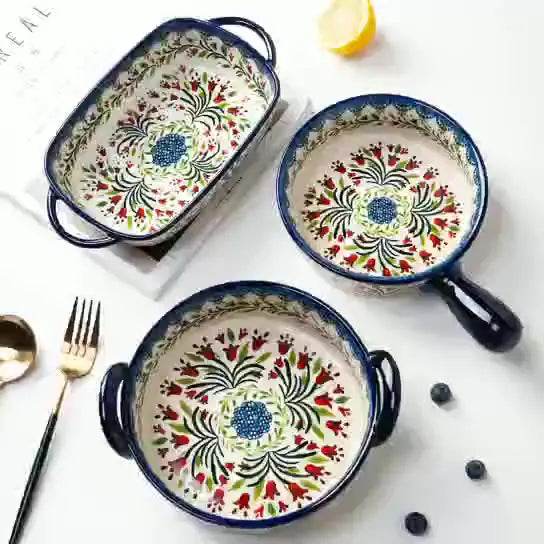 Hand painted Dinnerware Bakeware Set