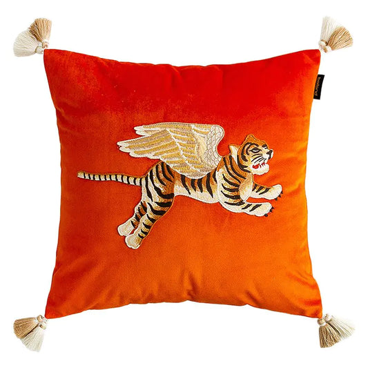 Flying Tiger - Retro Cushion Cover