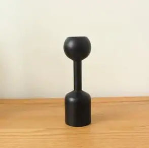 Black Wooden Candle Holder