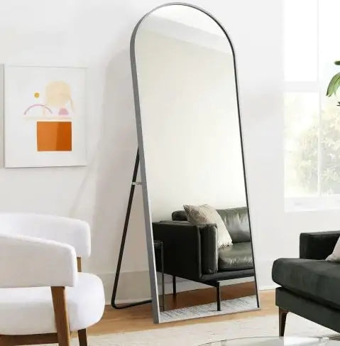 Arched Full-length Mirror - Silver