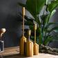 Golden Pillar Candle Stick Trio