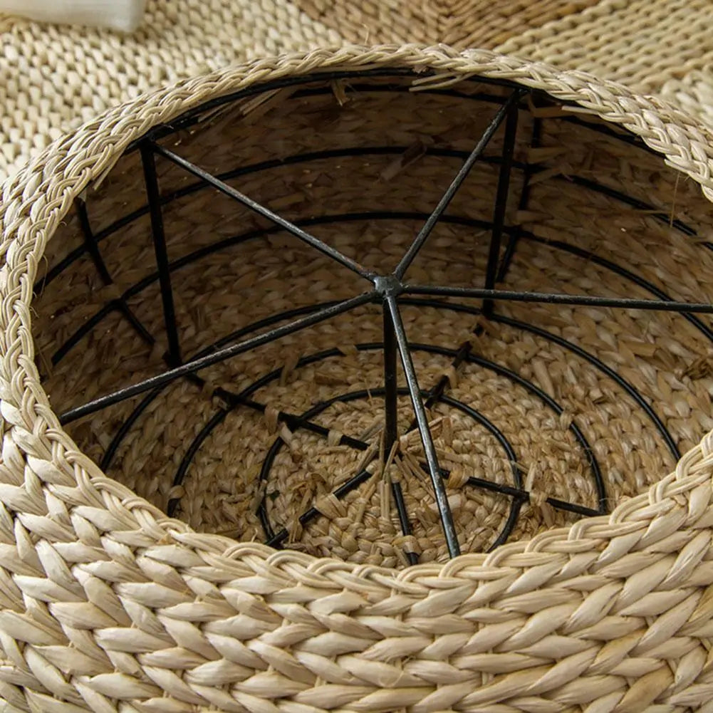 Round Straw Meditation Cushion