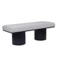 Boucle Sofa Bench With Black Chunky Legs
