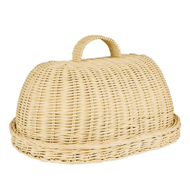 Handwoven Rattan Bread Basket