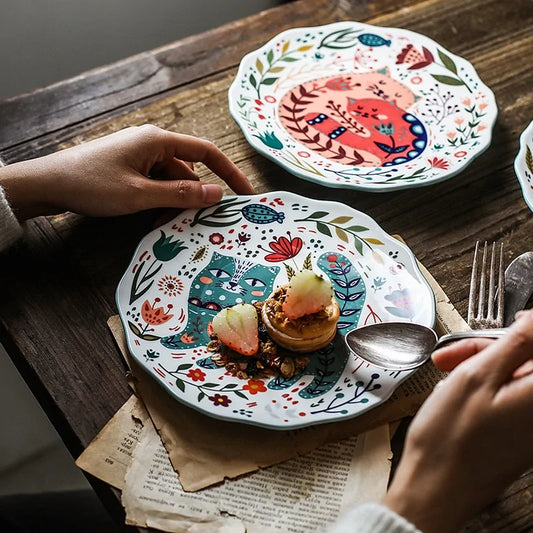Hand-painted Charming Glazed Dinner Plate