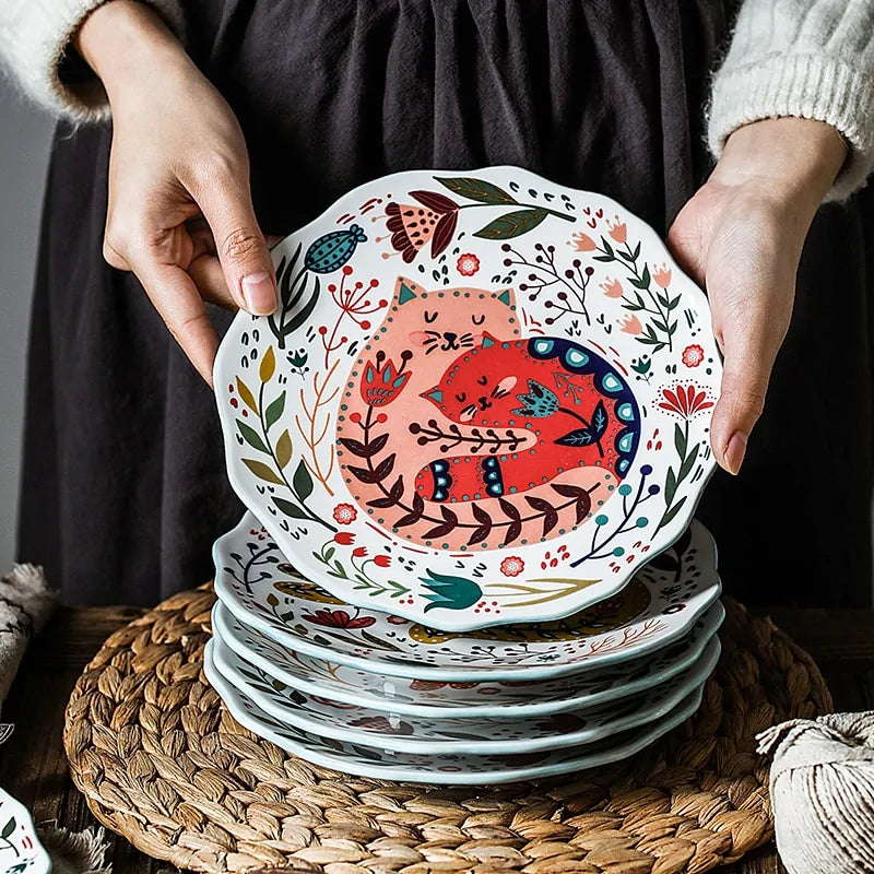 Hand-painted Charming Glazed Dinner Plate