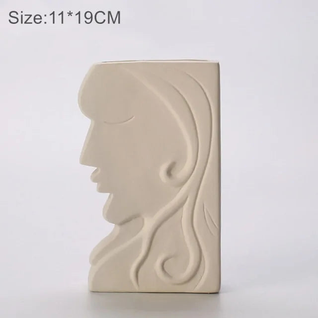 Face Ceramic Vase