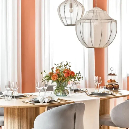 Hand-knit Fabric Pendant Wall Light