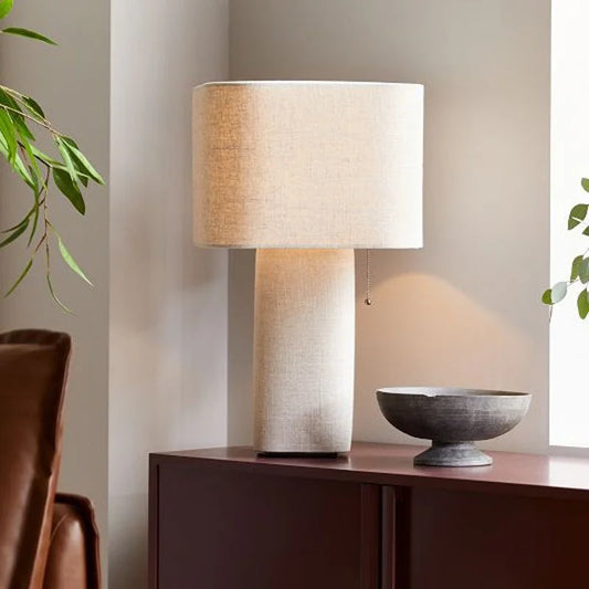 Floor or Table Lamp Fabric Body and Shade