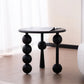 Aged Solid Wood Small Side Table